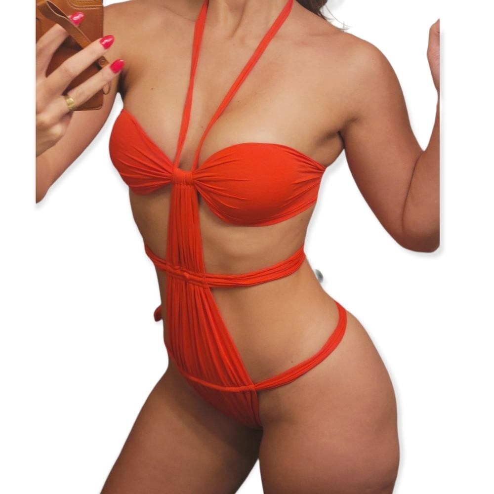 ✨️3/30✨️Pumpkin Brazilian One Piece Swimwear